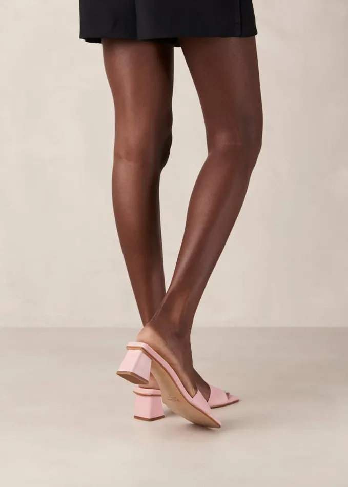 ALOHAS Mules Women Squared 8211 Pink Vegan Leather Sandals