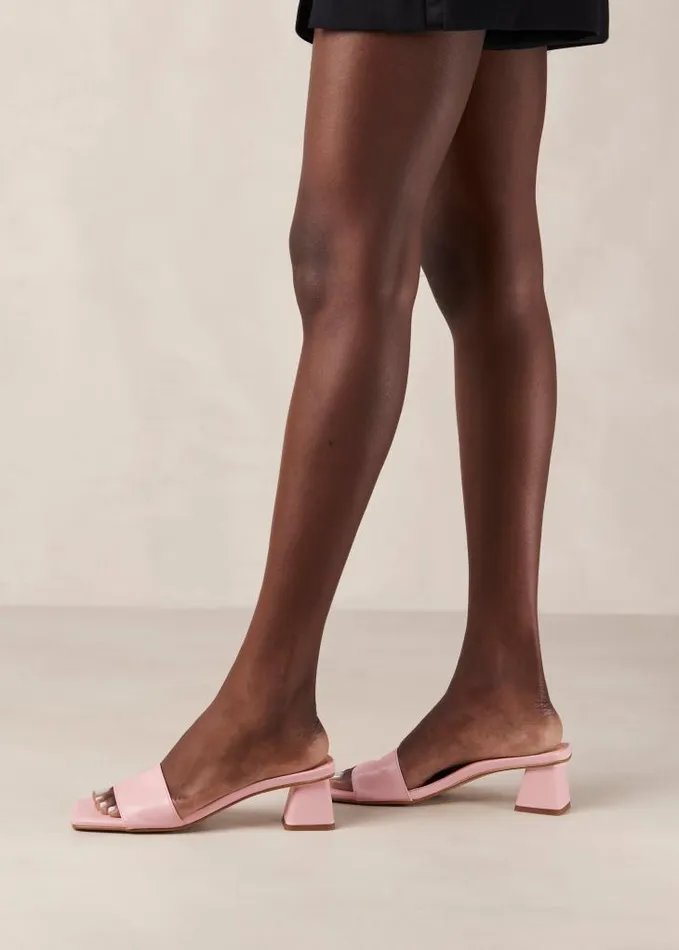 ALOHAS Mules Women Squared 8211 Pink Vegan Leather Sandals