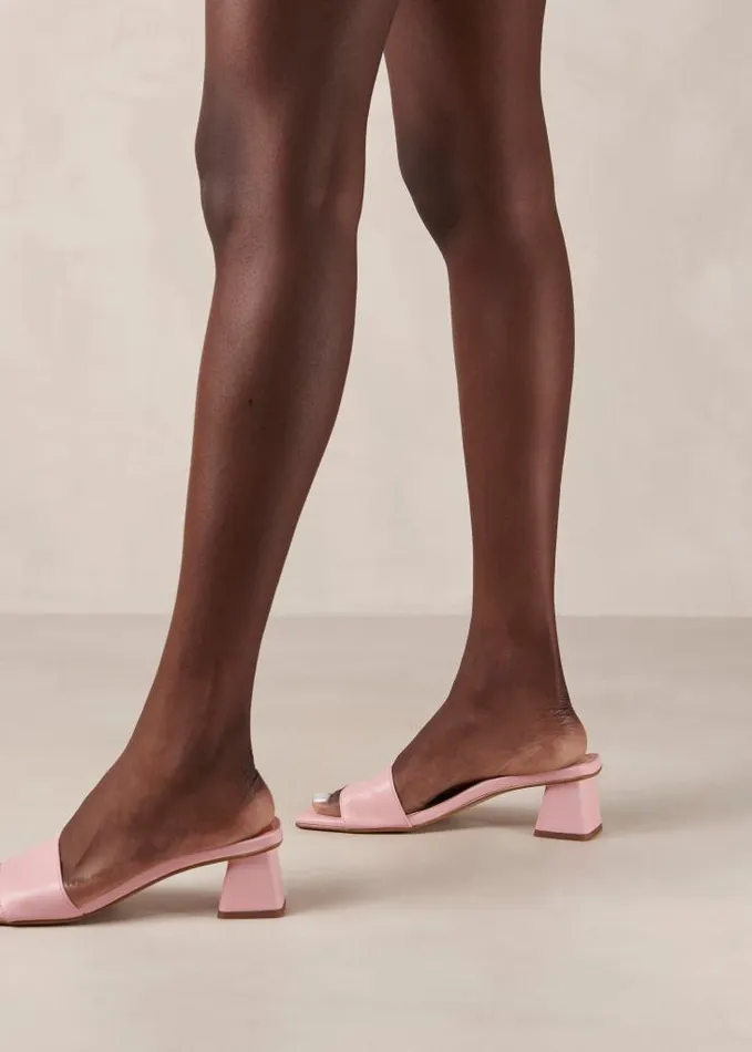 ALOHAS Mules Women Squared 8211 Pink Vegan Leather Sandals
