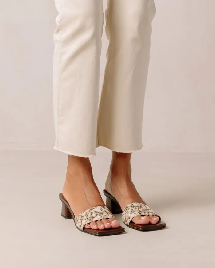 ALOHAS Mules Women Squared Kalon 8211 Brown Vegan Leather Sandals