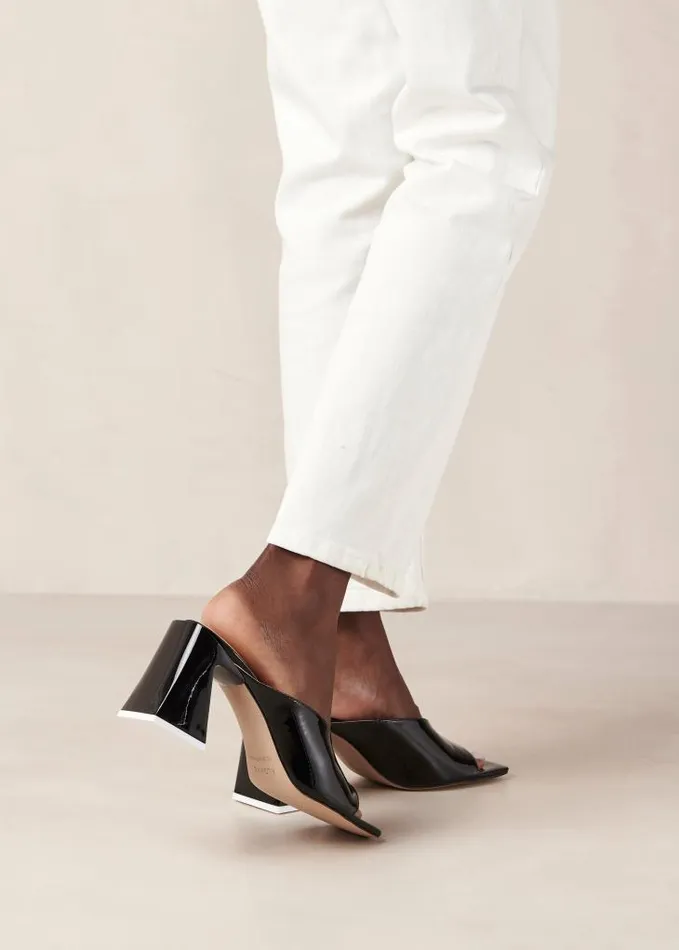 ALOHAS Mules Women Tasha 8211 Black Patent Leather Mules