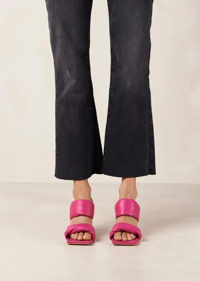 ALOHAS Mules Women Twist Strap 8211 Hot Pink TwoStrap Mules
