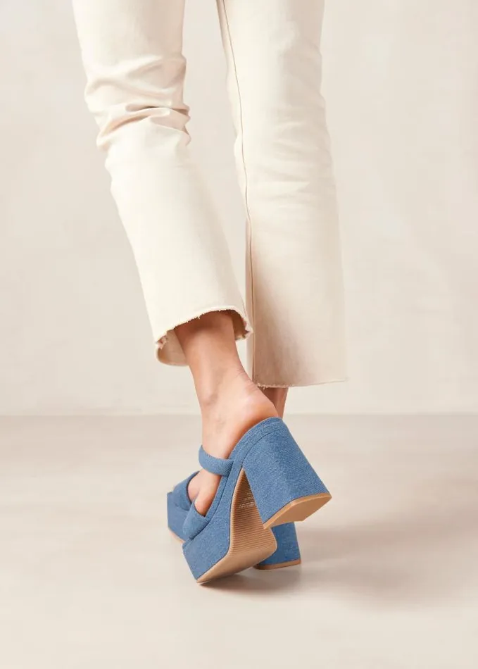ALOHAS Mules Women Viviana 8211 Blue Denim Sandals
