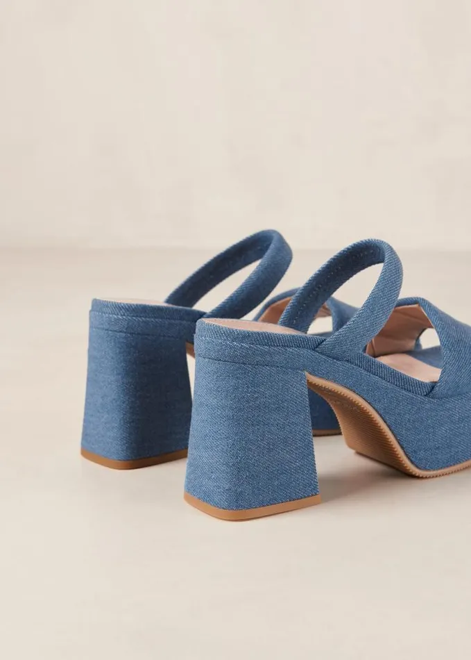 ALOHAS Mules Women Viviana 8211 Blue Denim Sandals