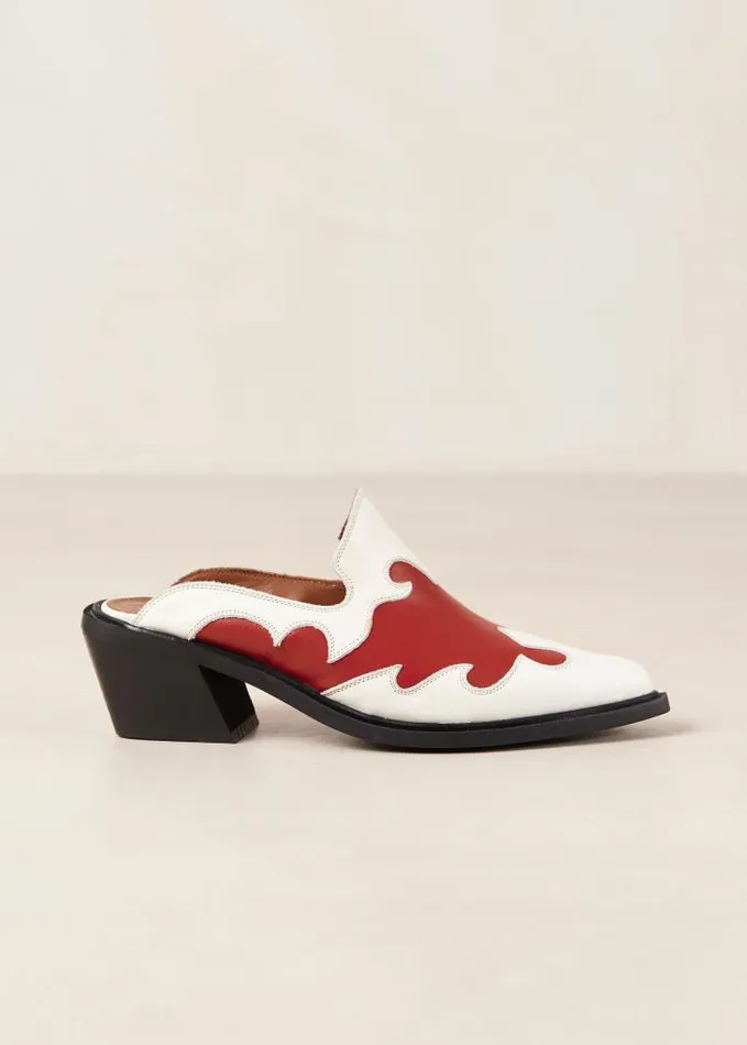 ALOHAS Mules Women Weston 8211 Bicolor Leather Cowboy Mules