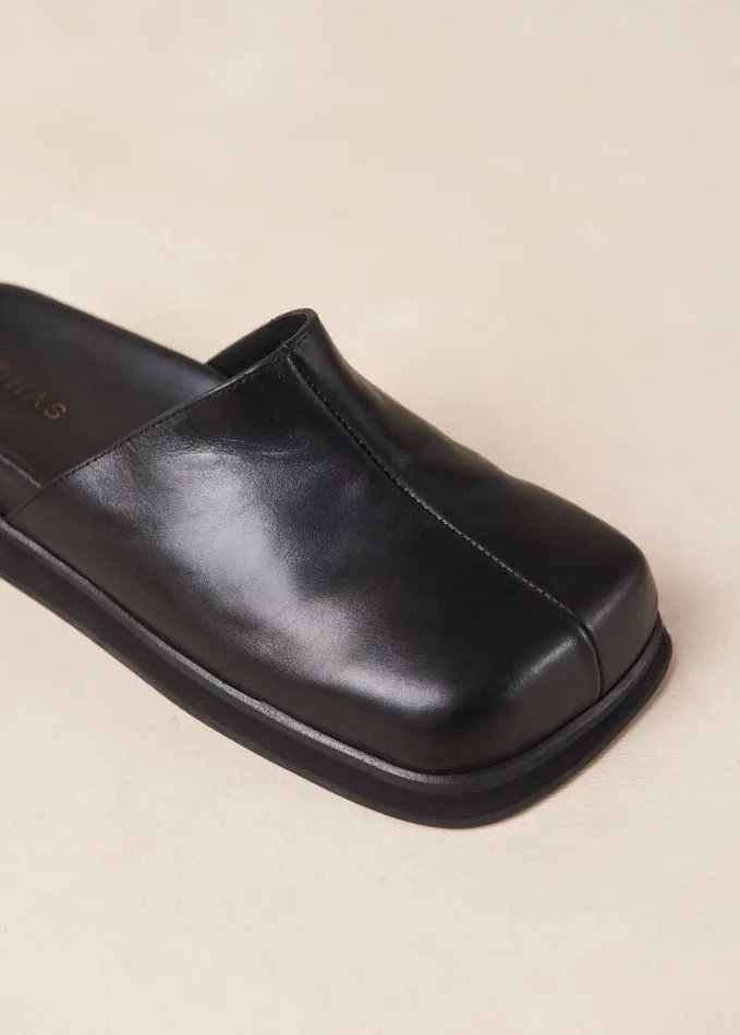 ALOHAS Mules Women Whiz 8211 Black Leather Mules