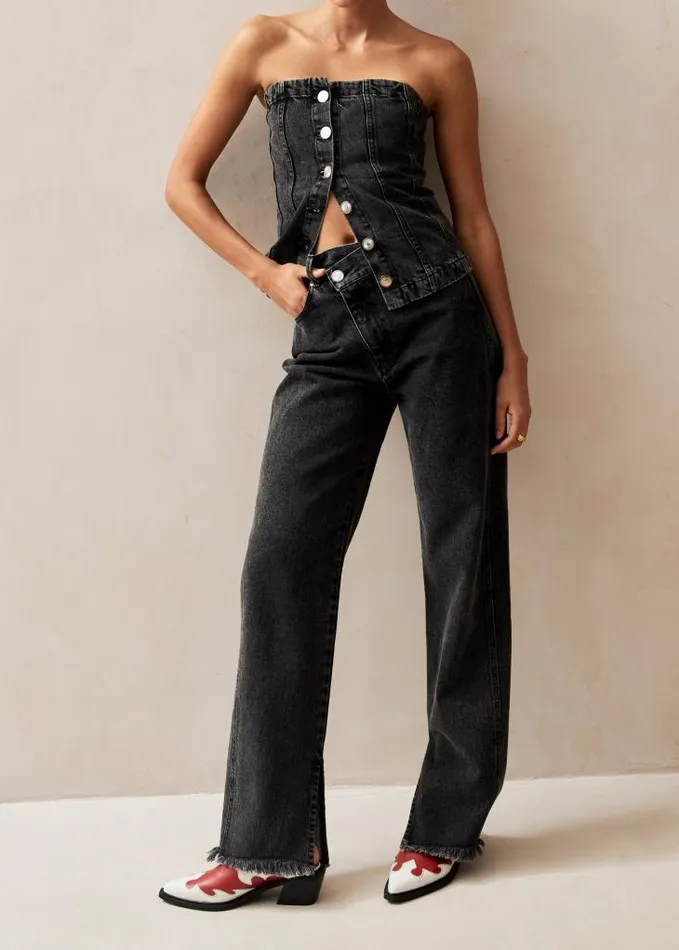ALOHAS Pants Women Kansas 8211 HighWaist Black Jeans