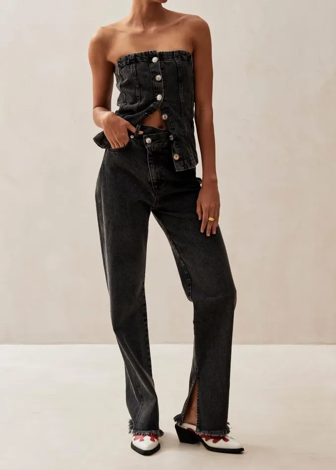 ALOHAS Pants Women Kansas 8211 HighWaist Black Jeans
