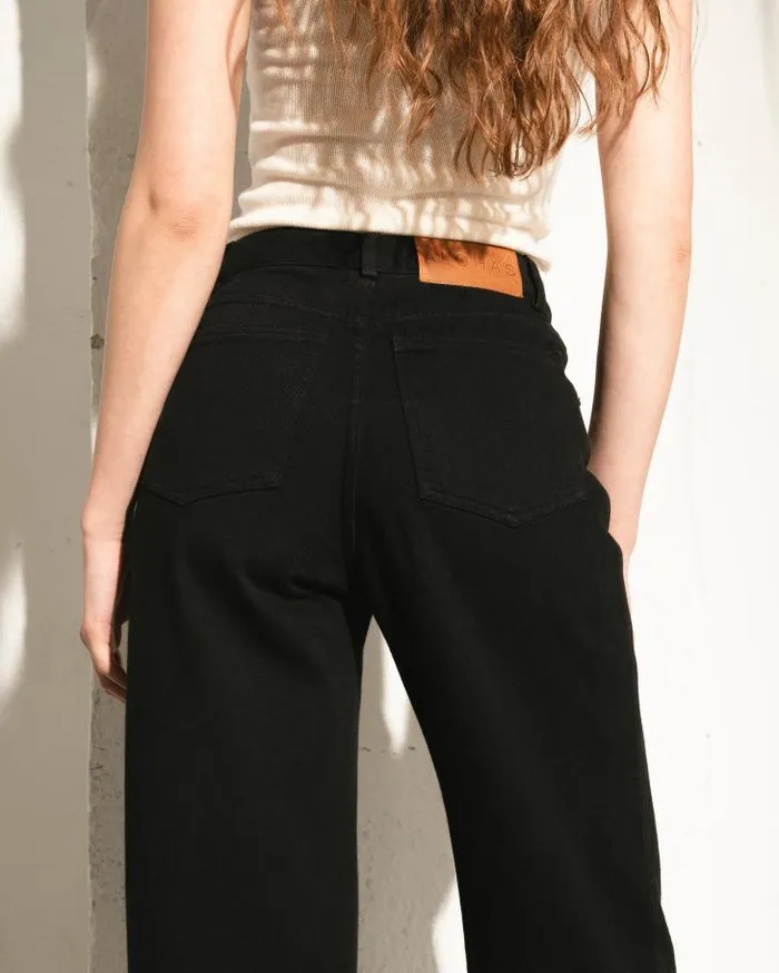 ALOHAS Pants Women Piano 8211 Black Cotton Jeans