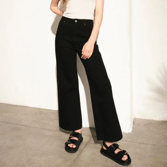 ALOHAS Pants Women Piano 8211 Black Cotton Jeans