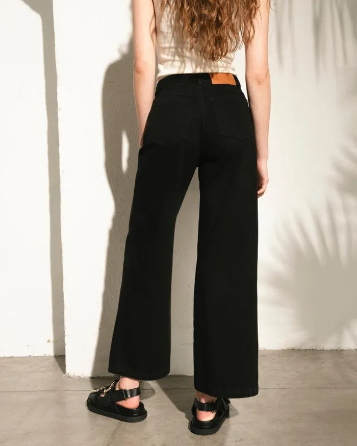 ALOHAS Pants Women Piano 8211 Black Cotton Jeans