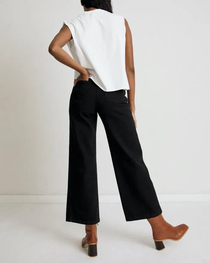 ALOHAS Pants Women Piano 8211 Black Cotton Jeans