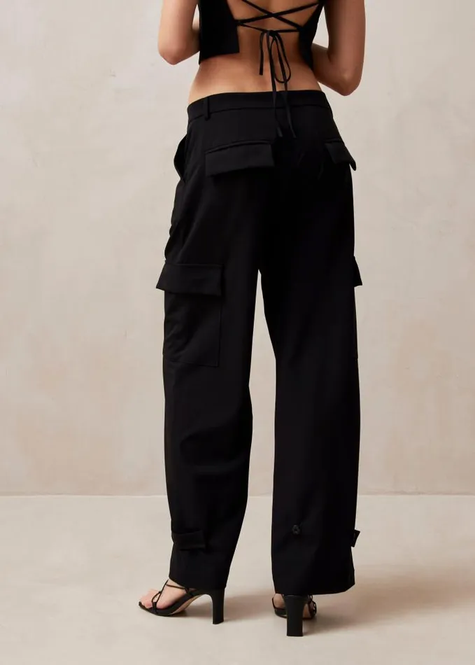 ALOHAS Pants Women Rita 8211 Black Cargo Pants