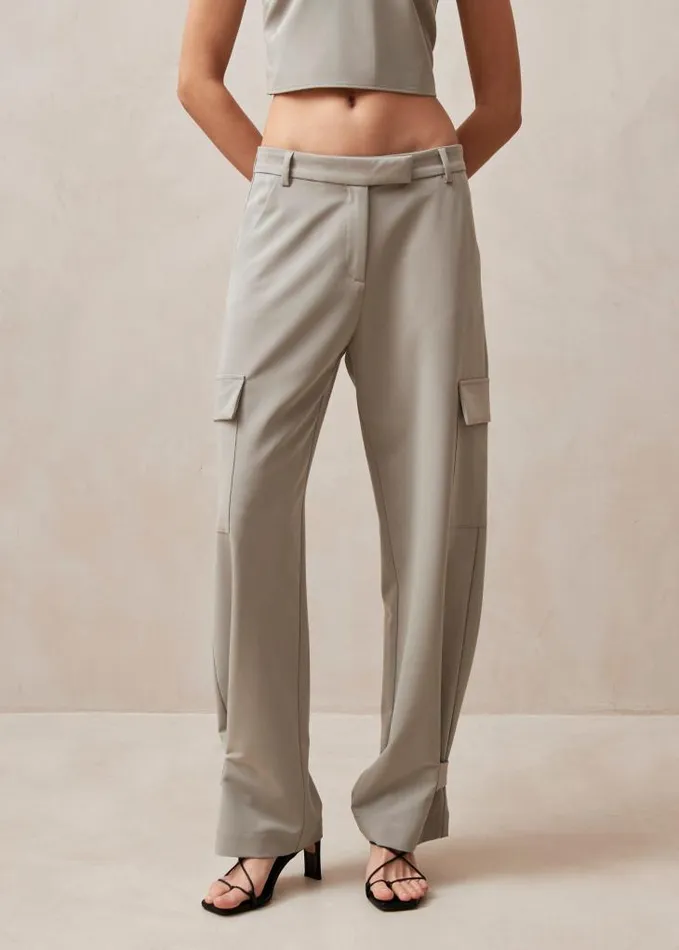 ALOHAS Pants Women Rita 8211 Gray Cargo Pants