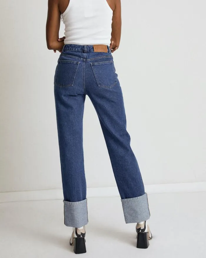 ALOHAS Pants Women Sunday 8211 Blue Cotton Jeans