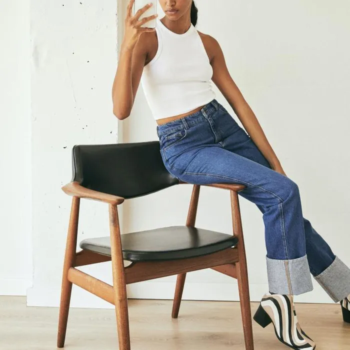 ALOHAS Pants Women Sunday 8211 Blue Cotton Jeans