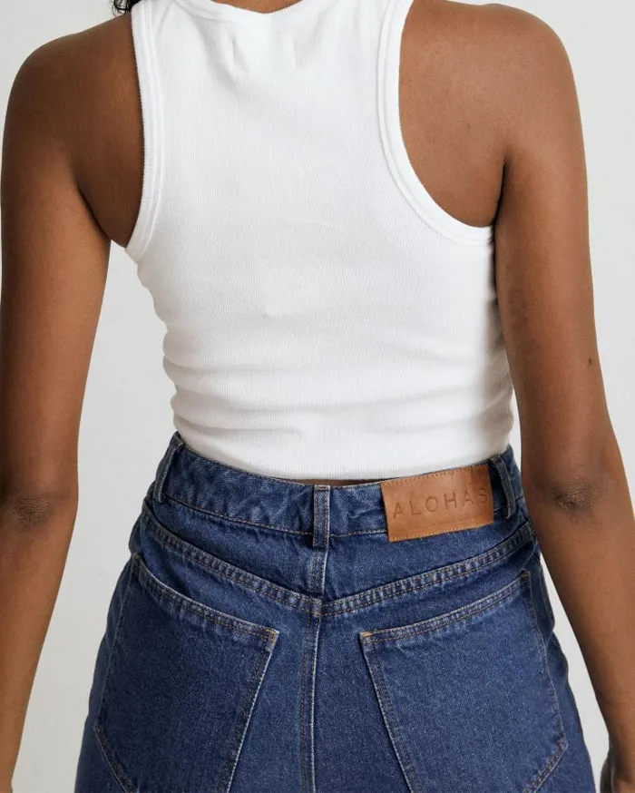 ALOHAS Pants Women Sunday 8211 Blue Cotton Jeans