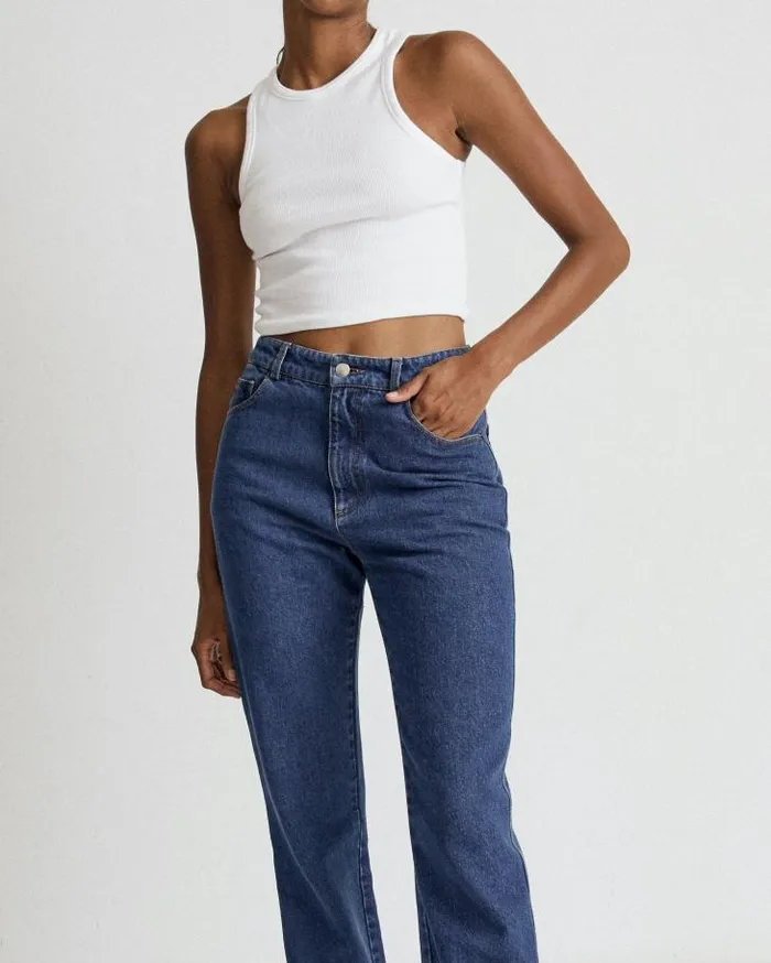 ALOHAS Pants Women Sunday 8211 Blue Cotton Jeans