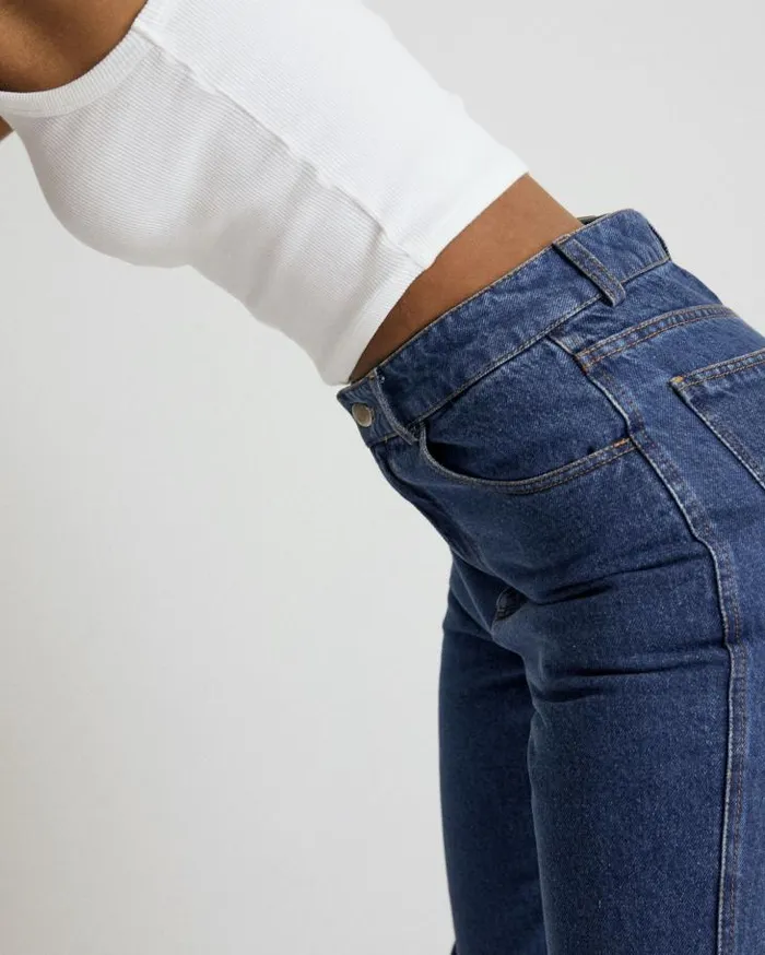 ALOHAS Pants Women Sunday 8211 Blue Cotton Jeans