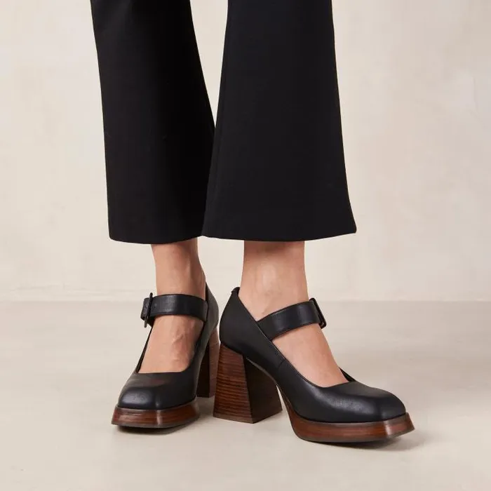 ALOHAS Pumps Women Oregon 8211 Black Leather Pumps