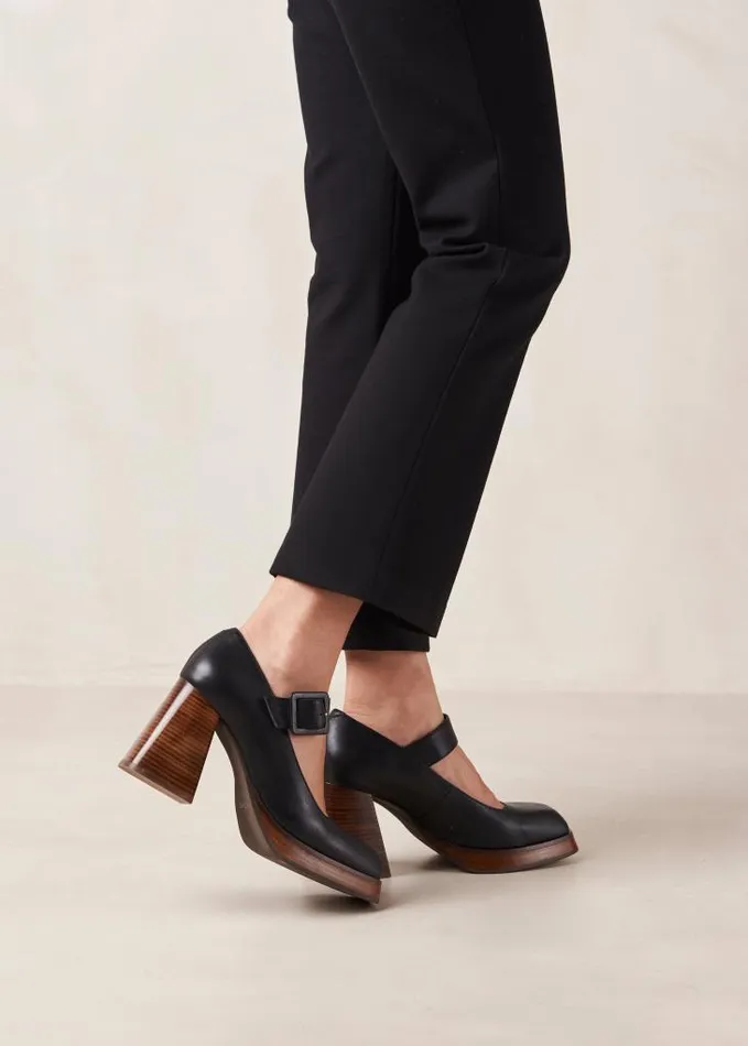 ALOHAS Pumps Women Oregon 8211 Black Leather Pumps