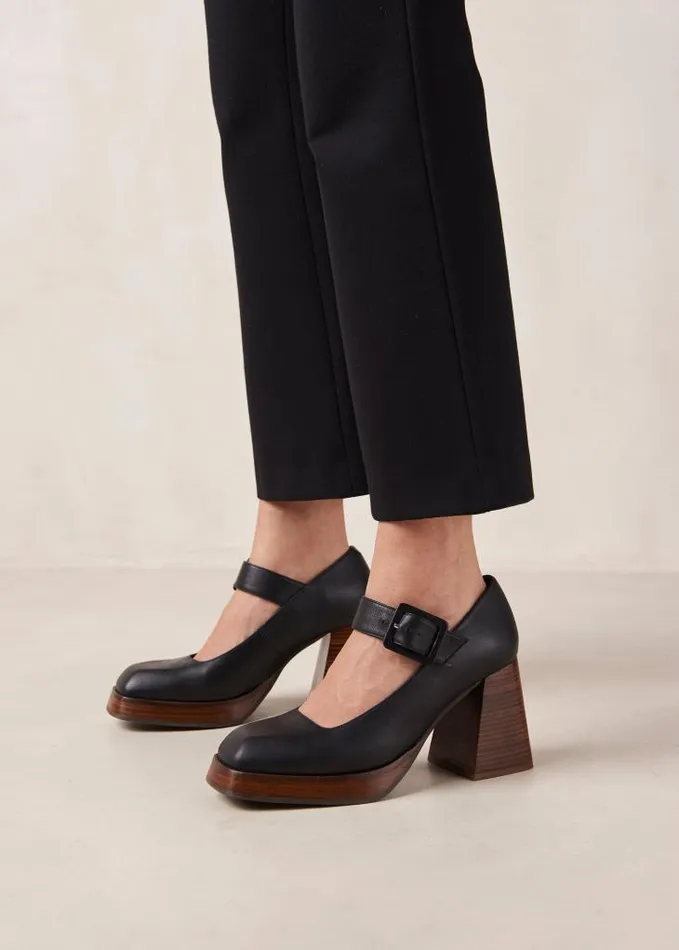 ALOHAS Pumps Women Oregon 8211 Black Leather Pumps