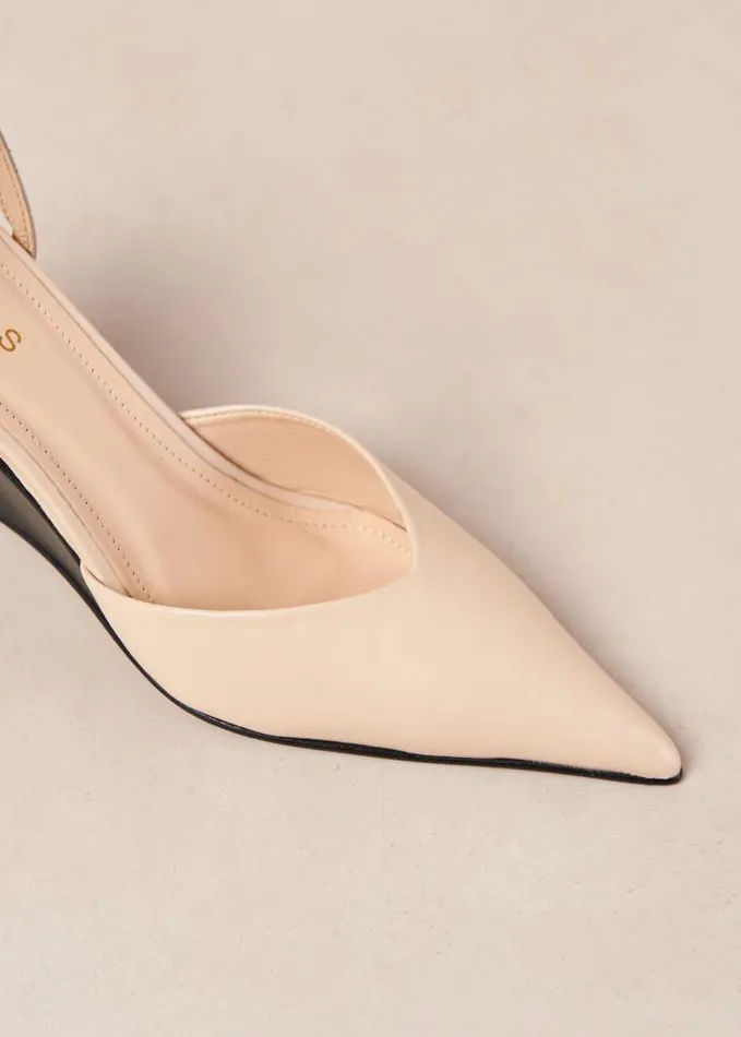 ALOHAS Pumps Women Polly 8211 Cream Wedge Pumps