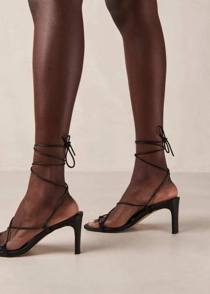 ALOHAS Sandals Women Bellini 8211 Black Leather Sandals