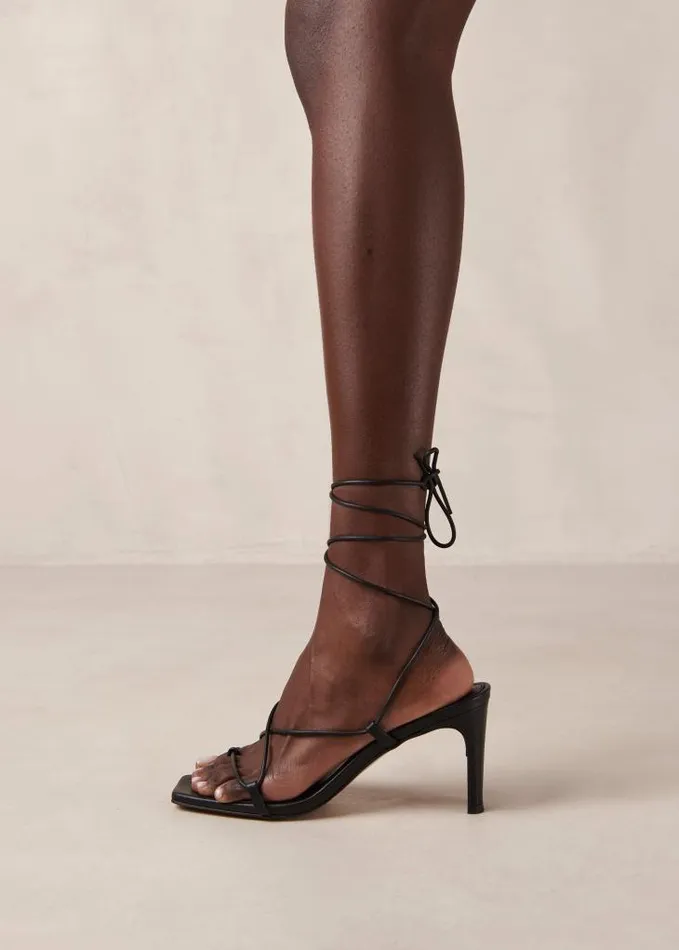 ALOHAS Sandals Women Bellini 8211 Black Leather Sandals