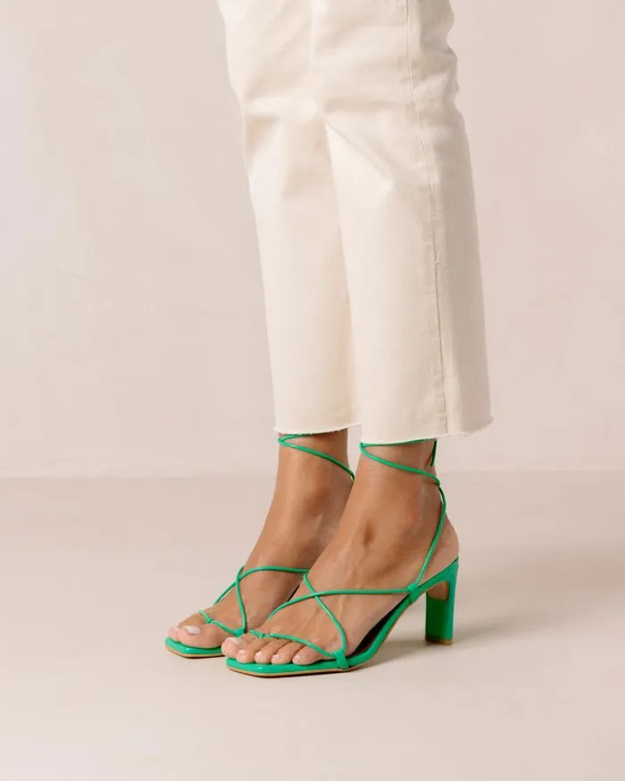 ALOHAS Sandals Women Bellini 8211 Green Leather Sandals