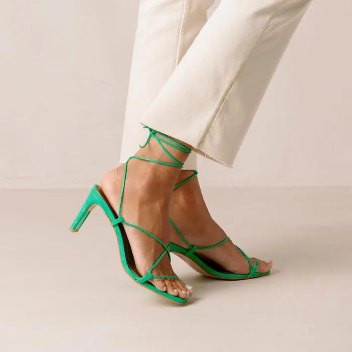 ALOHAS Sandals Women Bellini 8211 Green Leather Sandals