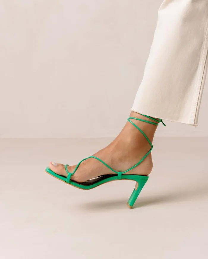 ALOHAS Sandals Women Bellini 8211 Green Leather Sandals