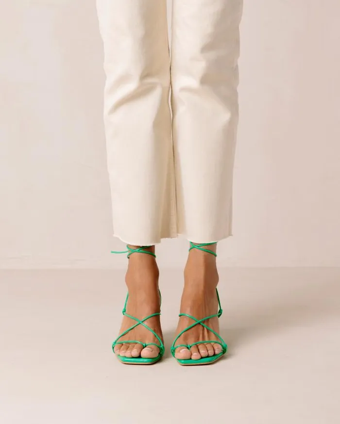 ALOHAS Sandals Women Bellini 8211 Green Leather Sandals