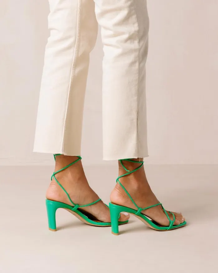 ALOHAS Sandals Women Bellini 8211 Green Leather Sandals