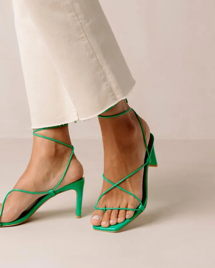 ALOHAS Sandals Women Bellini 8211 Green Leather Sandals