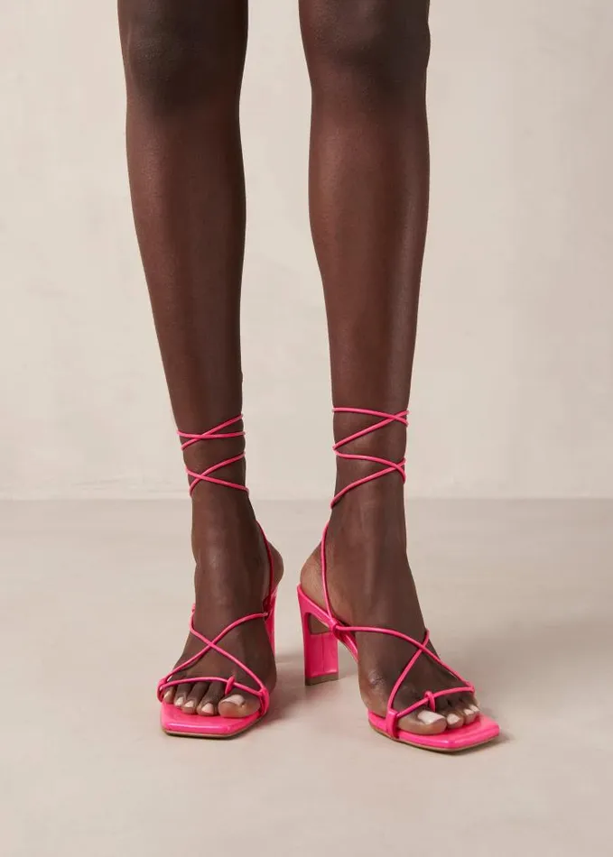 ALOHAS Sandals Women Bellini 8211 Magenta Leather Sandals