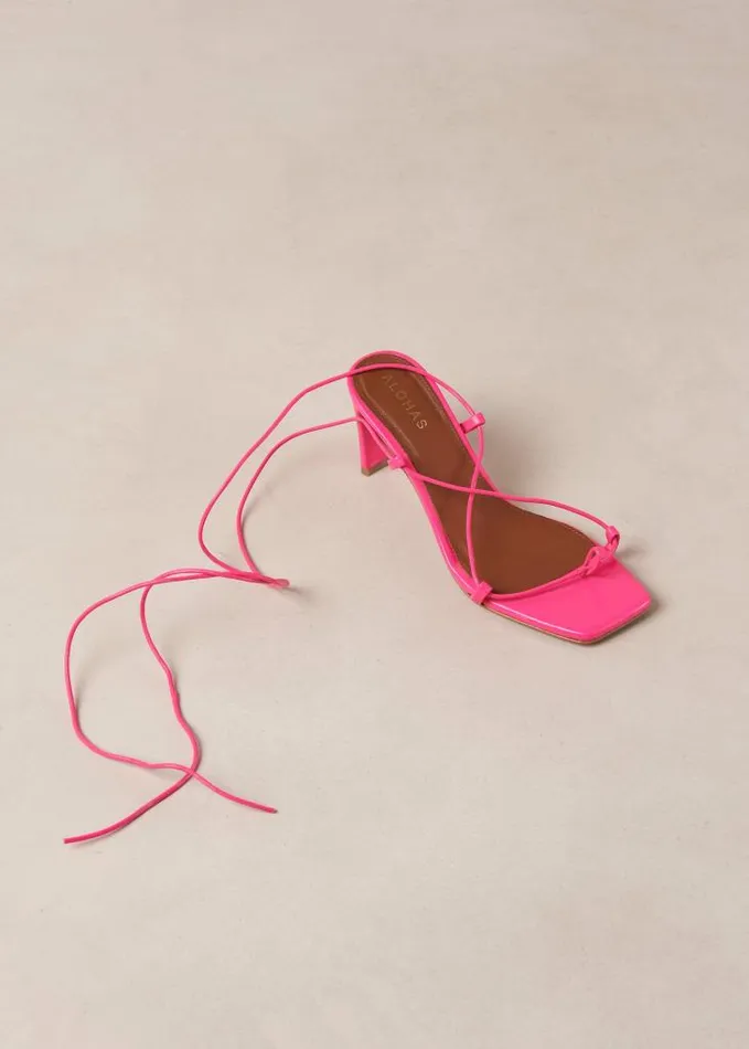 ALOHAS Sandals Women Bellini 8211 Magenta Leather Sandals