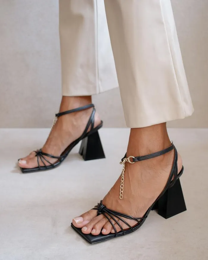 ALOHAS Sandals Women Cactus 8211 Black Leather Sandals