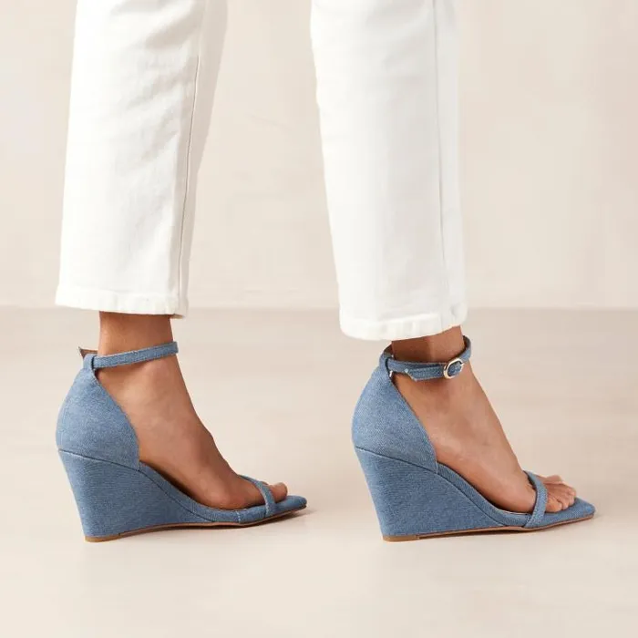 ALOHAS Sandals Women Gata 8211 Denim Wedge Sandals