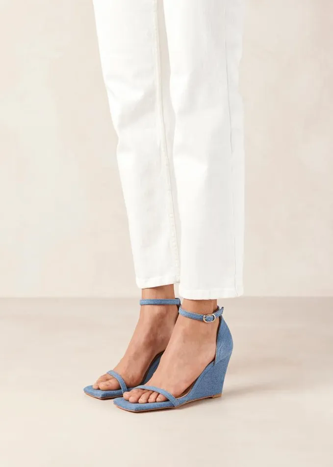 ALOHAS Sandals Women Gata 8211 Denim Wedge Sandals
