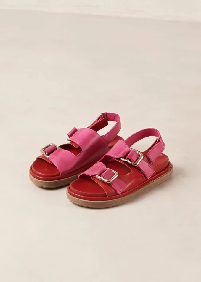 ALOHAS Sandals Women Harper Bicolor Red Magenta