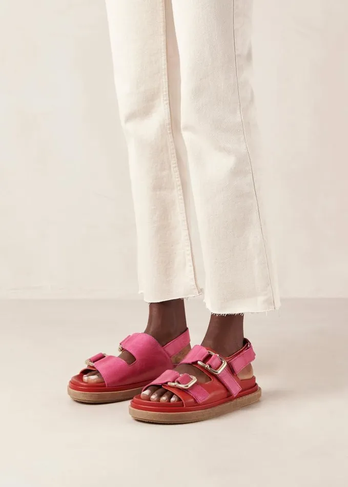 ALOHAS Sandals Women Harper Bicolor Red Magenta