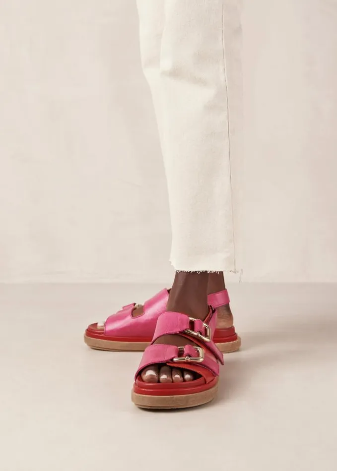 ALOHAS Sandals Women Harper Bicolor Red Magenta