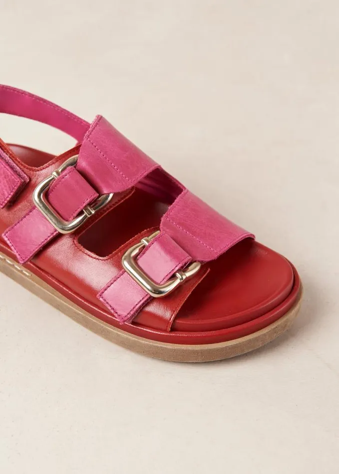ALOHAS Sandals Women Harper Bicolor Red Magenta