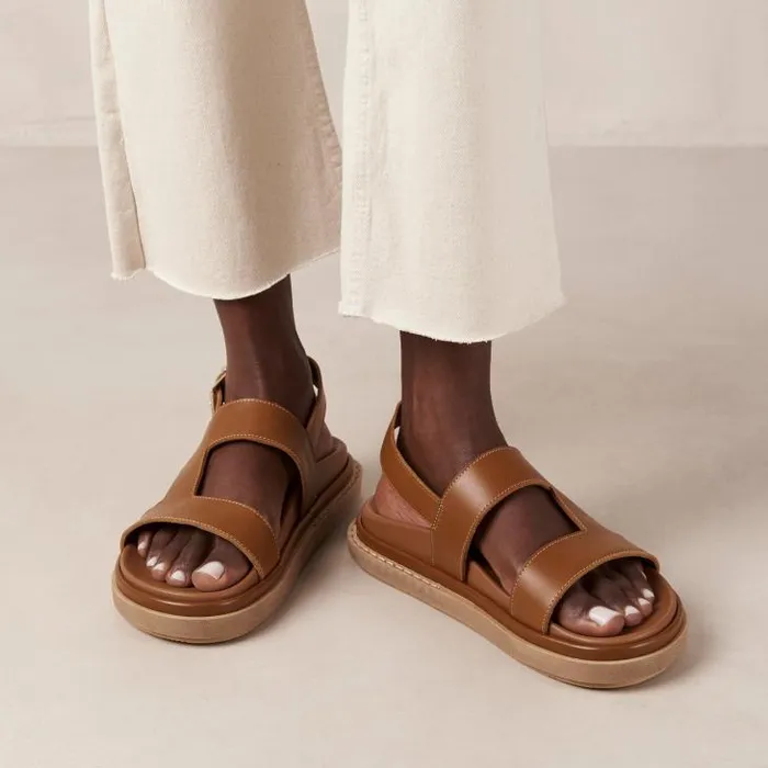 ALOHAS Sandals Women Lorelei 8211 Brown Leather Sandals