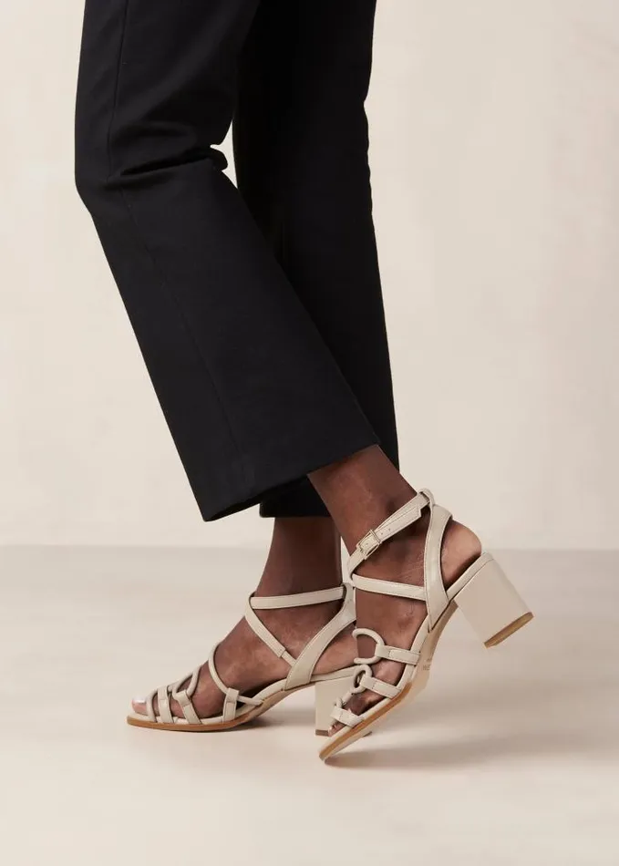 ALOHAS Sandals Women Mick 8211 Beige Vegan Leather Sandals