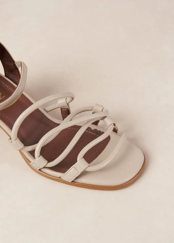 ALOHAS Sandals Women Mick 8211 Beige Vegan Leather Sandals