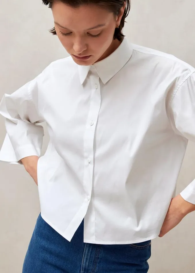 ALOHAS Shirts Women Giovanna 8211 White Cotton Shirt