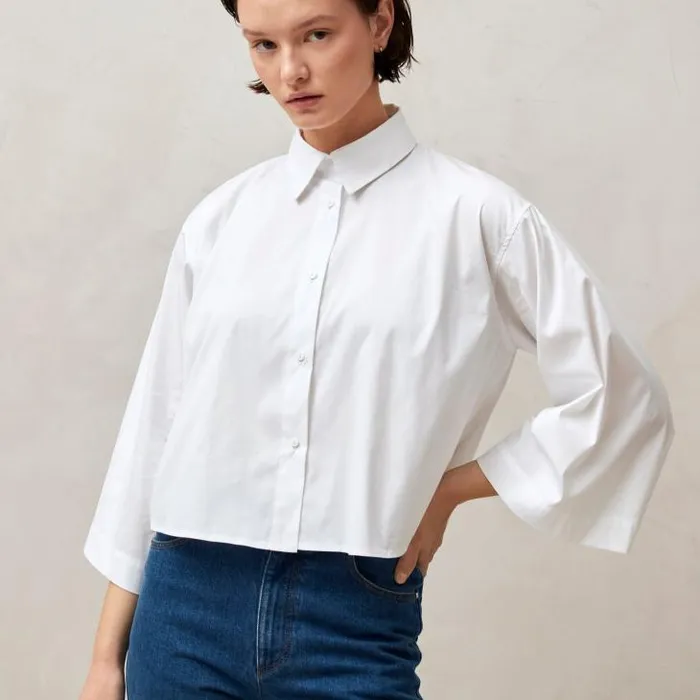 ALOHAS Shirts Women Giovanna 8211 White Cotton Shirt