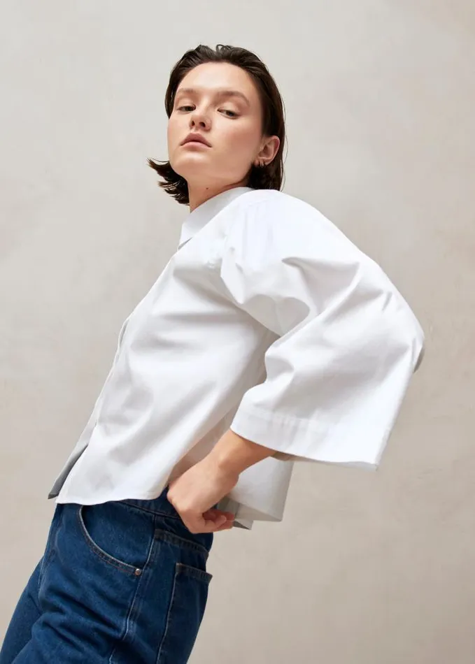 ALOHAS Shirts Women Giovanna 8211 White Cotton Shirt